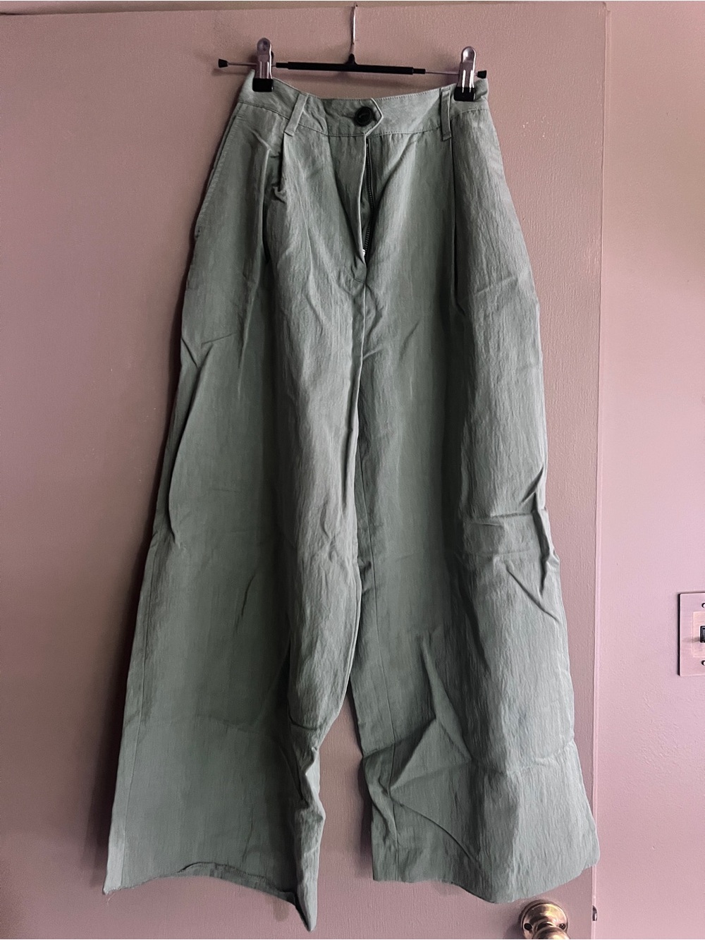 Wide Leg Pants in Sage Green
